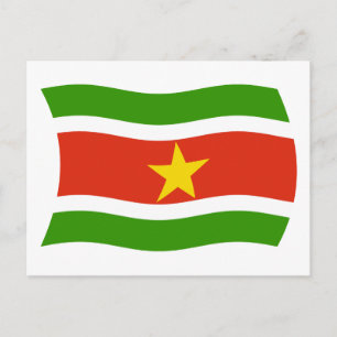 Postal de la bandera de Surinam