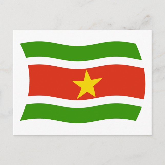 Postal de la bandera de Surinam (Anverso)