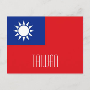 postal de la bandera de Taiwán