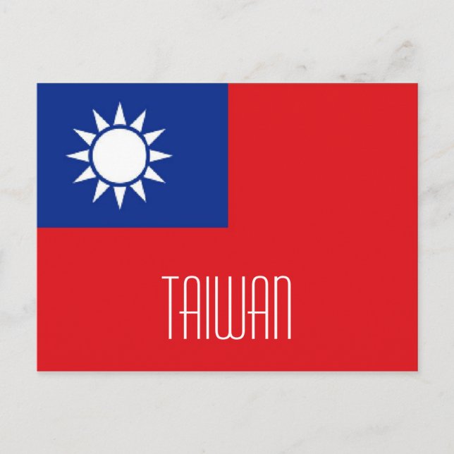 postal de la bandera de Taiwán (Anverso)