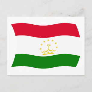 Postal de la bandera de Tayikistán