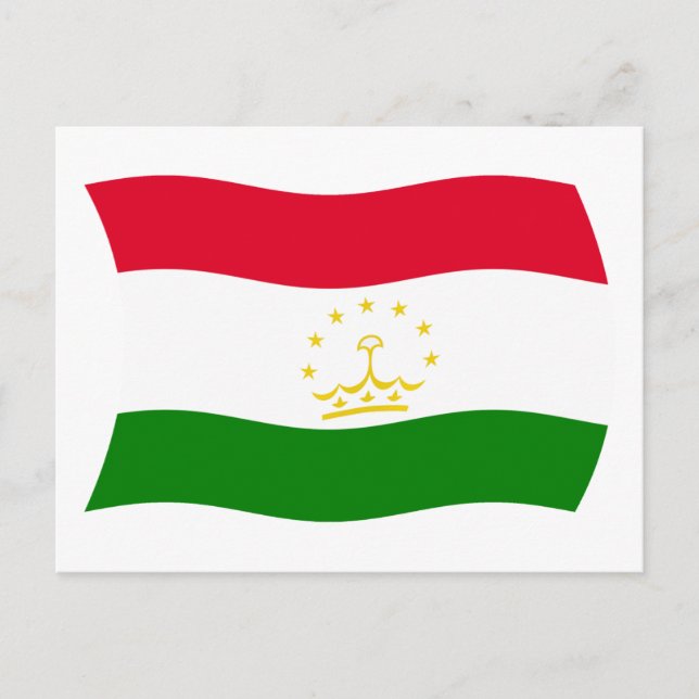 Postal de la bandera de Tayikistán (Anverso)