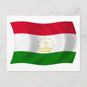 Postal de la bandera de Tayikistán