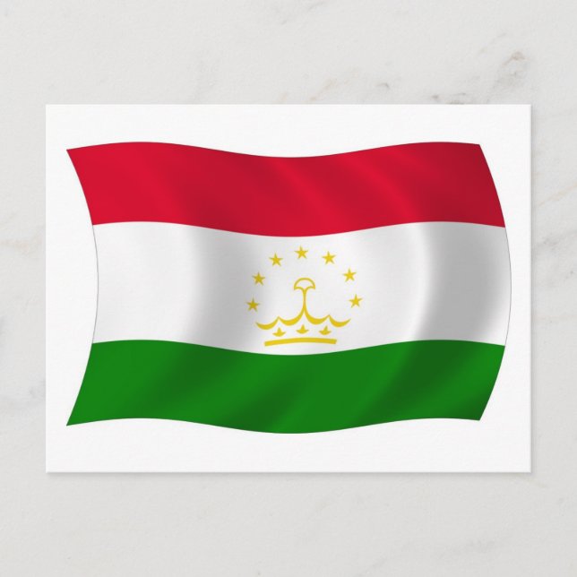 Postal de la bandera de Tayikistán (Anverso)