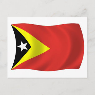 Postal de la bandera de Timor Oriental