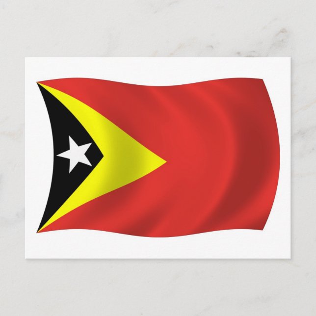 Postal de la bandera de Timor Oriental (Anverso)