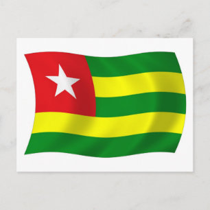 Postal de la bandera de Togo