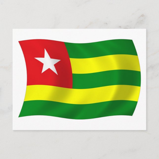 Postal de la bandera de Togo (Anverso)