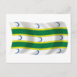 Postal de la bandera de Turkmenistán