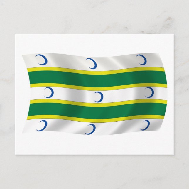 Postal de la bandera de Turkmenistán (Anverso)