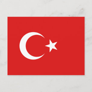 postal de la bandera de Turquía