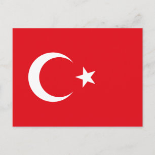 postal de la bandera de Turquía