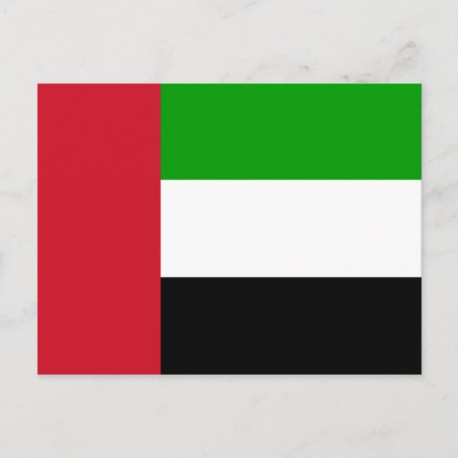 Postal de la bandera de United Arab Emirates (Anverso)