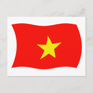 Postal de la bandera de Vietnam