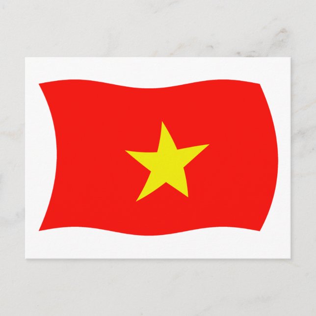 Postal de la bandera de Vietnam (Anverso)