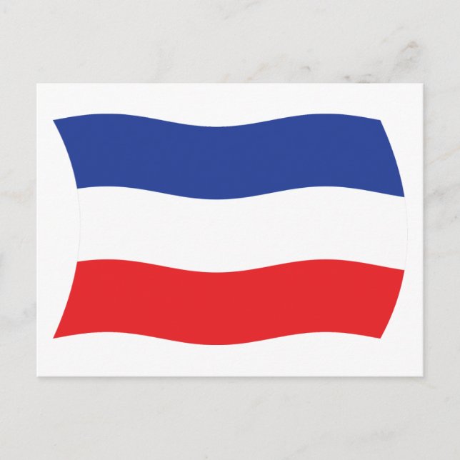 Postal de la bandera de Yugoslavia (Anverso)