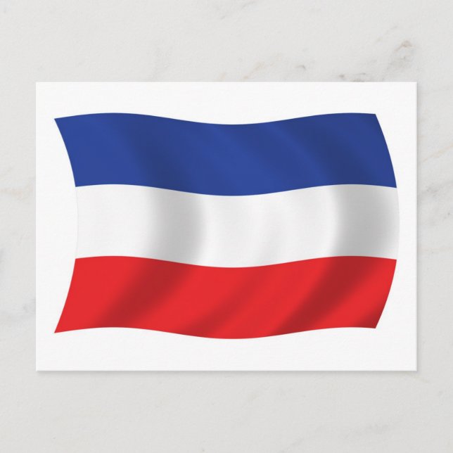 Postal de la bandera de Yugoslavia (Anverso)