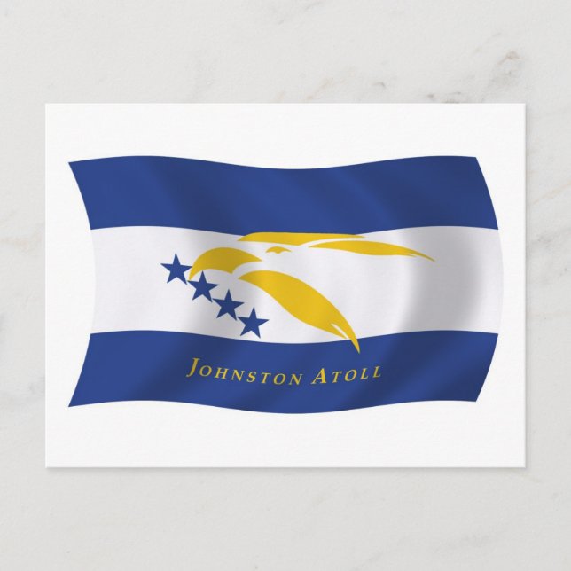postal de la bandera del atolón de Johnston (Anverso)