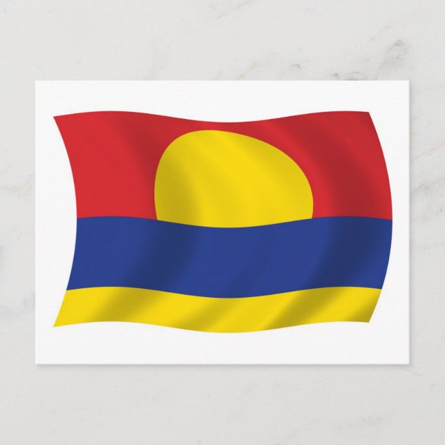 Postal de la bandera del atolón de Palmyra (Anverso)