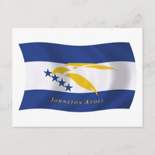 Postal de la bandera del atolón Johnston