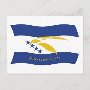 Postal de la bandera del atolón Johnston