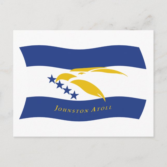 Postal de la bandera del atolón Johnston (Anverso)