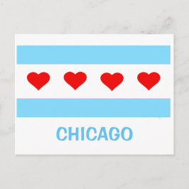 postal de la Bandera del Corazón de Chicago