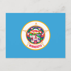 Postal de la bandera del estado de Minnesota