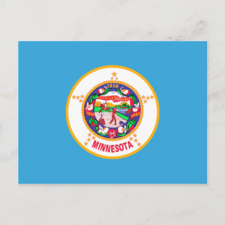 Postal de la bandera del estado de Minnesota