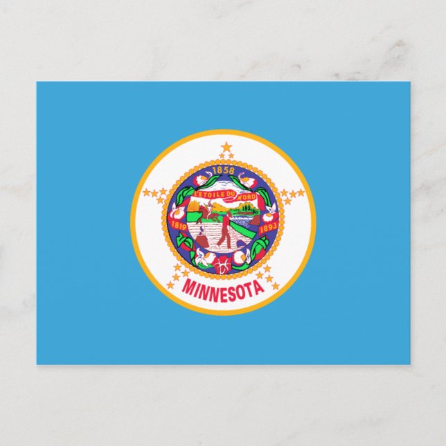 Postal de la bandera del estado de Minnesota (Anverso)