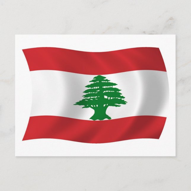 Postal de la bandera del Líbano (Anverso)