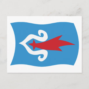 Postal de la bandera del pueblo ainu