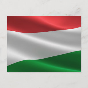postal de la bandera húngara