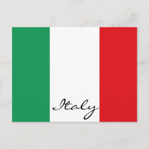 postal de la bandera italiana