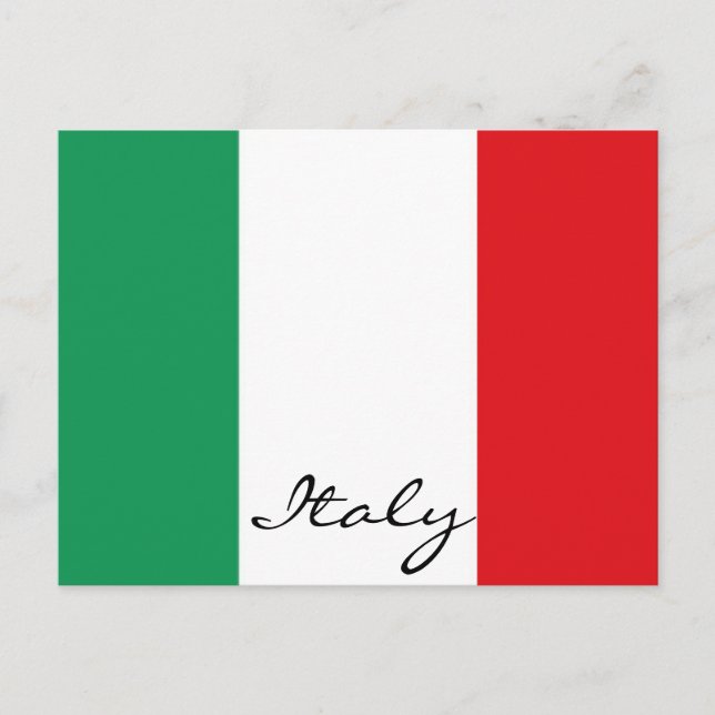 postal de la bandera italiana (Anverso)
