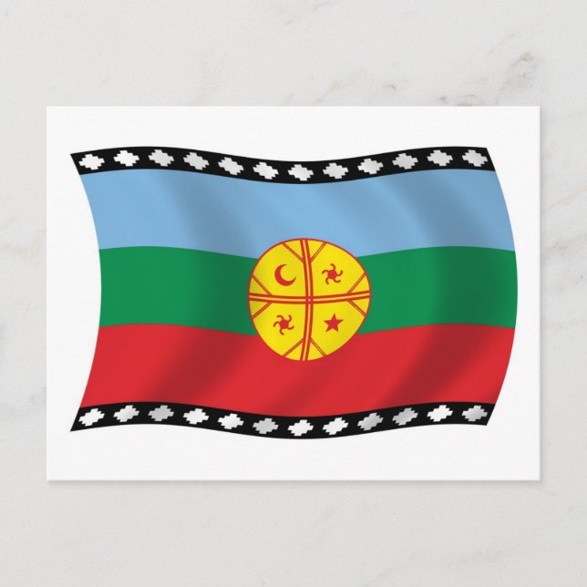Postal de la bandera mapuche (Anverso)