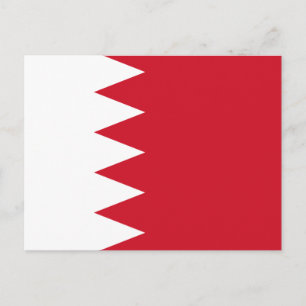 Postal de la bandera patriótica de Bahrein