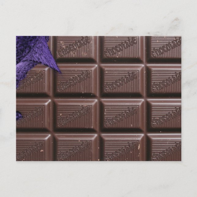 postal de la barra de chocolate, postal de la barr (Anverso)