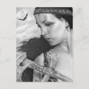 Postal de la belleza de la diosa de los recuerdos