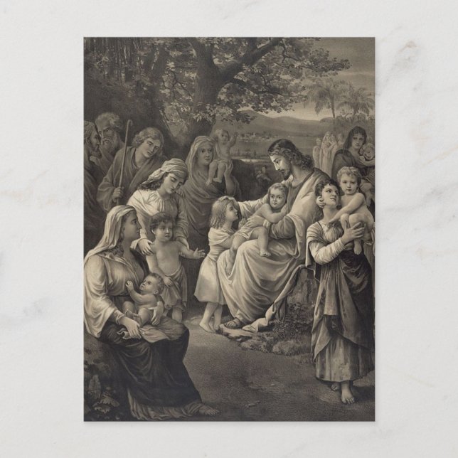 Postal de la bendición de Jesús (Anverso)