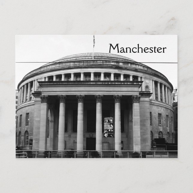 Postal de la Biblioteca Central de Manchester (Anverso)