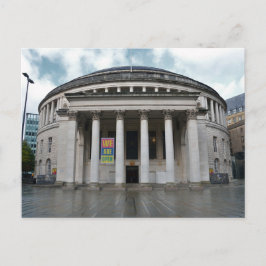 postal de la Biblioteca Central de Manchester