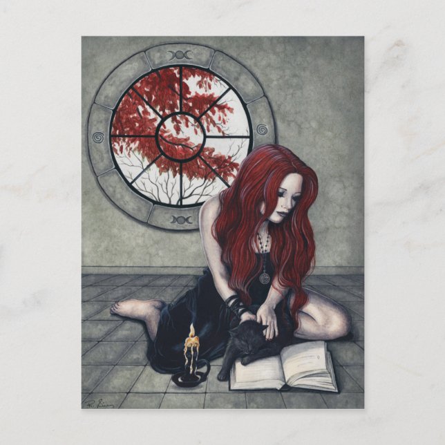 Postal de la bruja de Spellbook (Anverso)