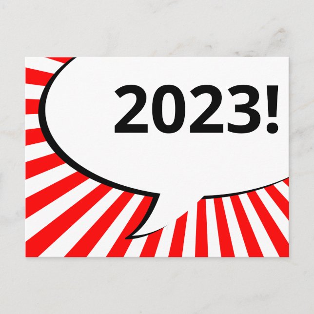 Postal de la burbuja cómica de 2023 (Anverso)