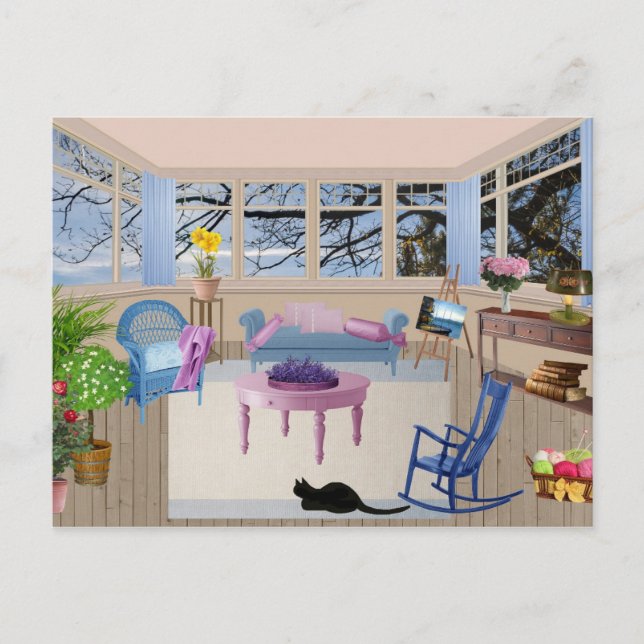 postal de la cabaña de verano (Anverso)