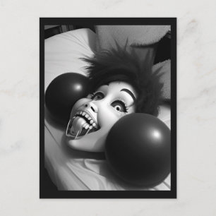 Postal de la cabeza sonriente rara