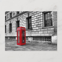 Postal de la caja de teléfono rojo de Londres-West