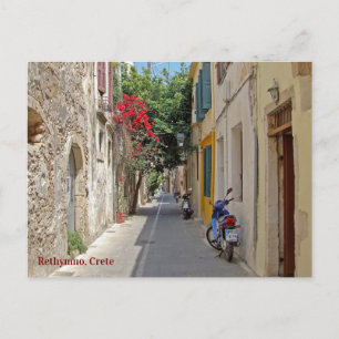 Postal de la calle Rethymno Creta Old Town