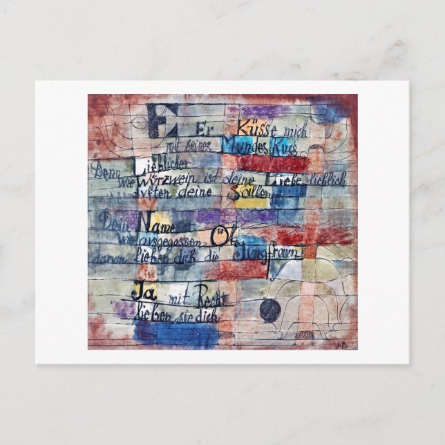 Postal De la canción de canciones, Klee (Anverso)