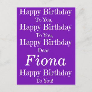 Postal de la canción Purple Happy Birday